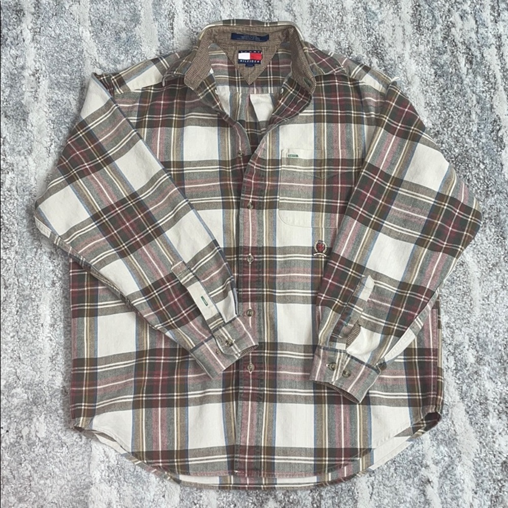 Vintage plaid Tommy Hilfiger long sleeve shirt